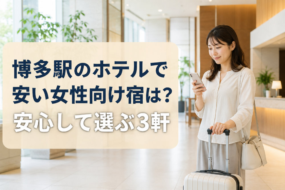 博多駅のホテルで安い女性向け宿は?安心して選ぶ3軒
